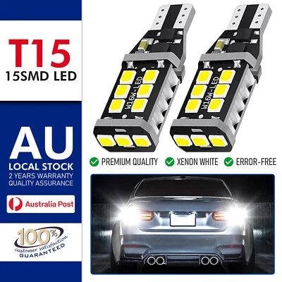 MODIGT T15 912 921 W16W CANBUS LED Reverse Wedge Globe Light Car Bulb 6000K X2 (for: Smart)