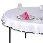 SOFINNI Clear Plastic Tablecloth Protector round Table Cloth Vinyl (70 Round)