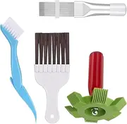 Pack of 4 Lamellar Comb, Air Conditioning Condenser Blade Cleaning Brush, Condenser Coil Brush, Slat Cleaner Snow Brush, AC Slat Comb Stainless Steel for Cleaning Air Conditioning Heat Pump Dryer