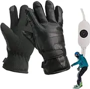 [Generic] Electric Heated Gloves | Heated Ski Gloves | Touchscreen Hand Warmer, Cold Weather Gloves, Heated Work Gloves for Women Men for Winter Motorcycle Skiing
