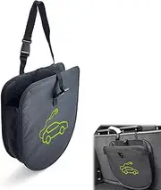 Kiuiom E-Car Cable Bag, EV Charger Boot Organiser, Charging Cable Bag, Electric Car, Self-Adhesive Cable Bag, Portable Boot Bag, for Cables and Car Accessories, Suspension, Black, d'Alene to