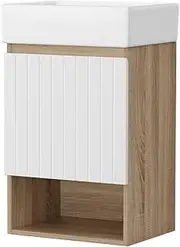 Cefito Vanity Unit 445mm Basin Bathroom Cabinet Storage Wall Hung Sink White