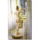 Anders Zorn Nude Painting Ceramic Tile Mural PT10039. 36 x 60 (15) 12x12 tiles