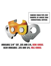 (2) CARBIDE Chainsaw Chains 18" Husqvarna 51 55 346 455 .325 .058-72 W FILES!!