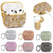 For Airpods Pro 2nd/1st Gen 3rd Gen Case Bling Glitter Sparkly Cover & Keychain