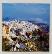 Greece City Of Fira Ceramic Tile Trivet Coaster Travel Souvenir 4" x 4"