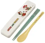 skater combination set chopsticks spoon set disney Mickey & Friends 18cm antibac