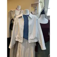 在飛比找ETMall東森購物網優惠-東大門韓國純色Polo領短款皮衣