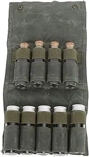Portable Spice Bag Canvas Travel Spice Kit Camping Spice Kit Outdoor Spice Storage Portable Spice Container for Camping Cooking Outdoor BBQ (OD Green)