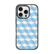 iPhone 16 Pro Impact Case MagSafe Compatible Sky Blue Tiles