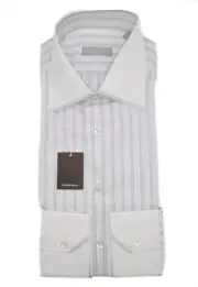 NEW STEFANO RICCI Dress Shirt 100% Cotton Size 15.5 Us 39 Eu ( C208)