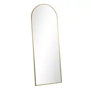 Oikiture 180x70cm Full Length Mirror Dressing Floor Mirrors Free Standing Gold