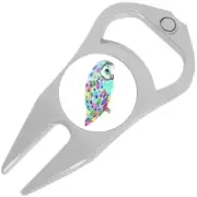 Rainbow Owl Golf Ball Marker Divot Repair Tool Bottle Opener