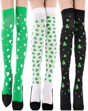 St Patrick's Shamrock Costume Stockings
