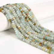 Natural Multi-Color Amazonite Faceted Rondelle Beads Size 4x5mm 15.5'' Strand