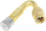 X AUTOHAUX Tire Valve Extension Stem Adaptor, 45 Degree Stem Extender Pipes Universal for Car Truck Bike Trailer RV Durable Brass Copper Tone