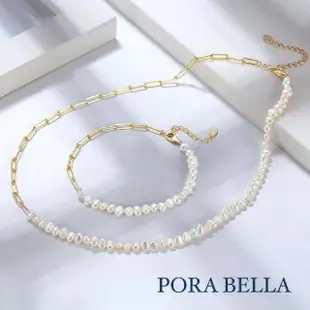 【Porabella】925純銀人工珍珠手鍊手環 簡約大方氣質抗過敏 ins風 Bracelets VIP尊榮包裝