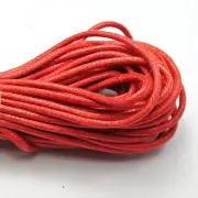 20 Meters Red Waxed Cotton Beading Cord Thread Line 2mm Jewelry String