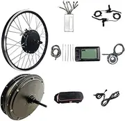 Electric Bicycle Kit Rear Wheel 48V 1500W E-Bike Conversion Kit with LCD Display, for Road Bike,27.5"-CassetteFlywheel