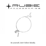 【RUBIE ACCESSORIES】大顆方鑽鋯石垂掛吊飾S925純銀手鍊(YS0002DY)