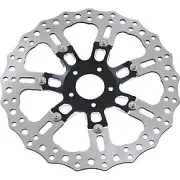 Arlen Ness 14" Front Black 7 Valve Floating Brake Rotor for Ness 6-Piston