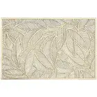 Gold Rectangle Placemats for Dinner Table Set of 6 Metallic Hollow Out Table ...