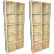 Eledoll 1:6 Dollhouse Shelf 2pc 2x5 For Collectible Miniatures Wardrobe DIY Doll