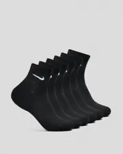 [Nike] Nike Men's Everyday Essential Socks 6 Pack in Black/White Size XL XL Black/White