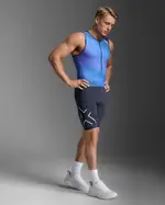 Core Trisuit, 2XU, XS, Azure Blue/Midnight, Male