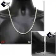 24"MEN Stainless Steel 6mm Silver Miami Cuban Curb Chain Necklace Bracelet*S155