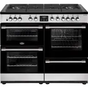 Belling 110cm CookCentre Gas Through Glass Oven - Stainless Steel
