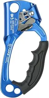 ANCLLO Hand Ascender Rock Climbing Tree Arborist Rappelling Gear Equipment Rope Clamp for 8 12MM Rope-Blue