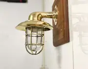 Nautical Antique Brass Passage Bulkhead Wall Fixture Lamp Light For Home Indoor