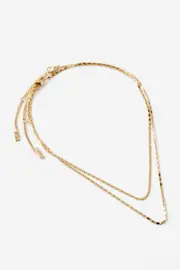 [Rubi] Rubi - 2Pk Fine Chain Necklace - Gold plated mini disc chain OS GOLD PLATED MINI DISC CHAIN