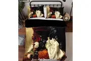 3D Retro Clock Vase Quilt Cover Set Bedding Set Pillowcases 62