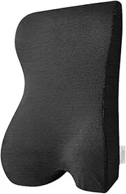 HEALEEP Lumbar Support Cushion Memory Foam Backrest for Office Chairs Car Seats Home Use Ergonomic Design with Breathable Mesh Cover Elegant