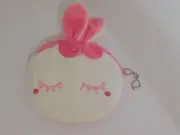 Plush Pink & White Kawaii Rabbit Purse Pouch