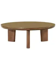 TOV Furniture Oani Walnut & Glass Round Coffee Table
