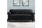 Artiss Sofa Cover Couch Covers 4 Seater Velvet Black