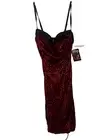 Lucky 1 Red and Black Leopard Bow tie Pencil Womens Dress M
