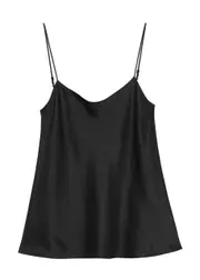 Vince Hammered Satin top - Black - S S