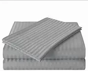 Super King Size 3 Piece Fitted Sheet Set, Breathable & Cooling Bedding by 1100TC Yarn-Dyed Weaving Ultra Soft Microfiber, Hotel Luxury Bed Sheets Set Including 40cm Deep Fitted Sheet & 2 Pillowcases