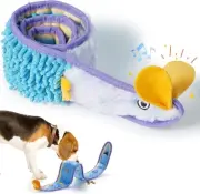 Nocciola No Stuffing Eel Crinkle Dog Squeaky 1 PACK, Blue