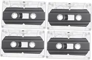 Generic Create Your Messages 4pcs Recordable Audio Cassette Tapes 30-Minute DIY Retro Party Tapes Complete Storage Case