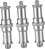 PHENOFICE 3 Pcs Threaded Screw Adapter Stands Tripods and Monopods Metal Converter for Secure Mounting of Lighting Equipment and Accessories