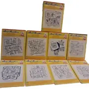 LOT OF 9 PACKAGES AUNT MARTHA’S HOT IRON TRANFERS VARIETY THEMES UNCUT UNOPENED