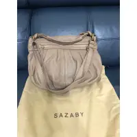 在飛比找蝦皮購物優惠-專櫃日本品牌 SAZABY 駝色 淺咖啡色 流蘇 軟牛皮 肩