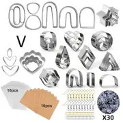 Earring Cutters 139pcs/set Stainless Steel Clay Cutters Kit