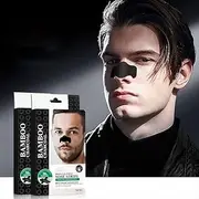 Men Blackhead Pore Strips, Deep Cleansing Blackhead Remover for Face, Natural Charcoal Nose Strips for Oily Skin, Large Size Nose Pore Strips for Black Head Whitehead Pore Unclogging Minimizer, 6PCS