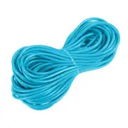 Faux Leather Cord Round Leather String, 3mm x 10m, Sky Blue